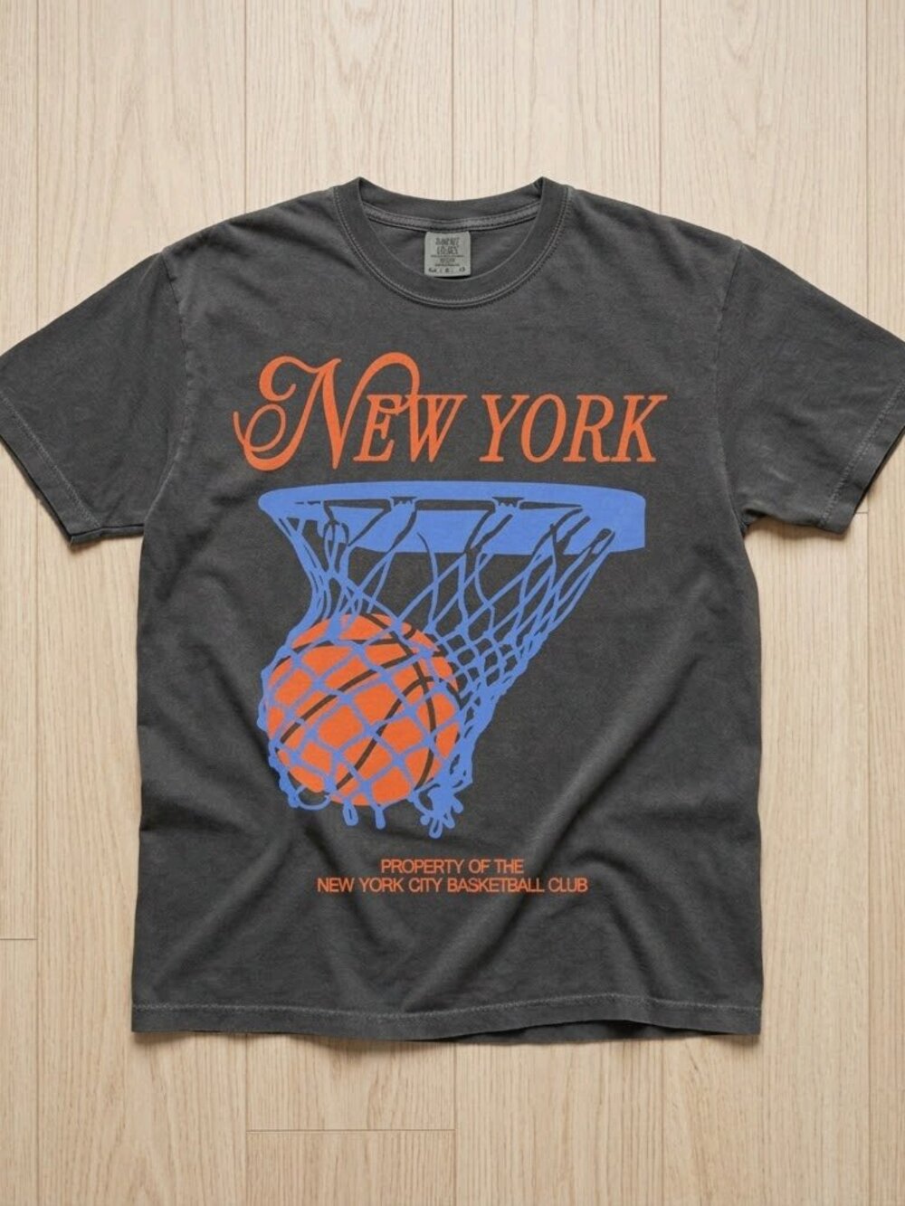 New York Basketball T-Shirt, Retro NY BBall Streetwear